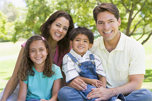 stock photo of a family